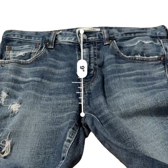 Moussy Vintage Glendele Skinny Leg Distressed Raw Hem Jeans Sz 27 - Picture 12 of 13